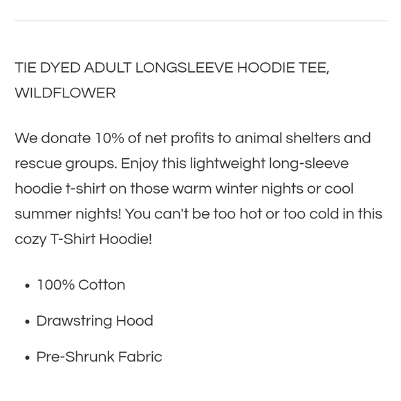 Puppy Love Blue Tie Dye Hoodie Sz Small - Picture 9 of 9